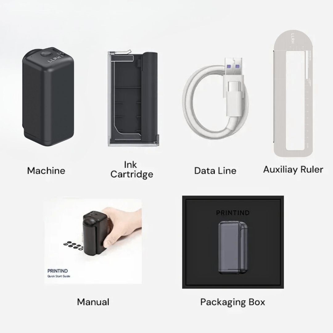 LLRH SHOP - LLRH PrintInd - Bluetooth Ultra Portable Handheld Inkjet Printer