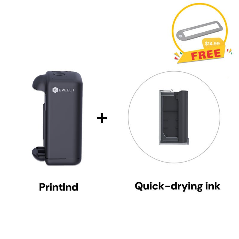 LLRH SHOP - Evebot PrintInd — 可攜式手持式噴墨印表機噴碼機，搭配快乾墨水匣，適用於各種材質表面列印